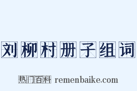 刘柳村册子组词是什么意思的图片